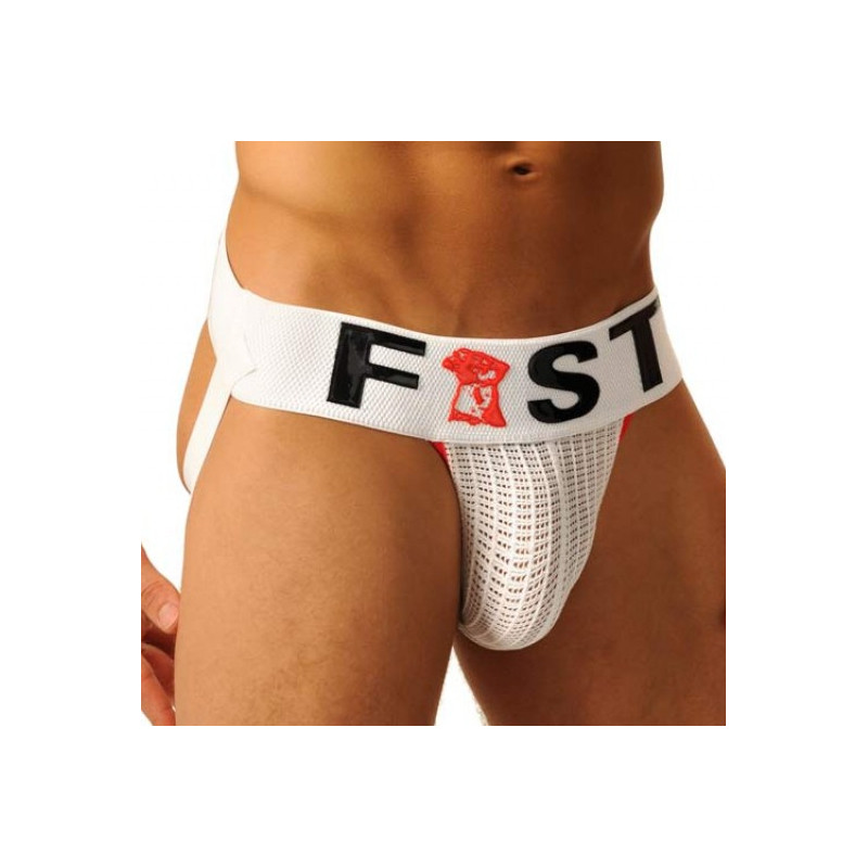 Fist Jockstrap Fist logo Blanc